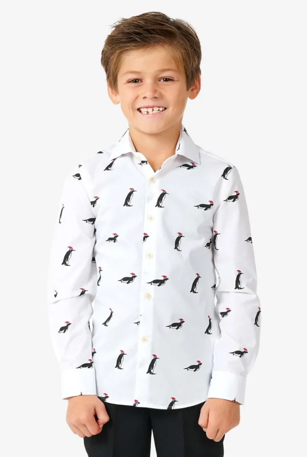 Boys OppoSuits Christmas Shirts^Christmas Penguins