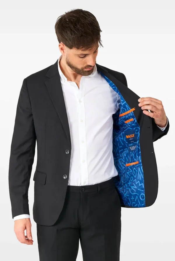 Men OppoSuits Prom Suits^Daily Deep Black