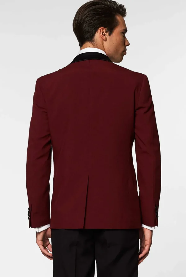 Men OppoSuits Christmas Tuxedos^Hot Burgundy