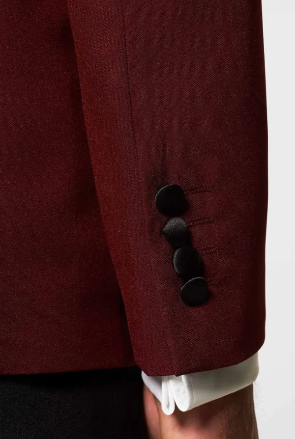 Men OppoSuits Christmas Tuxedos^Hot Burgundy