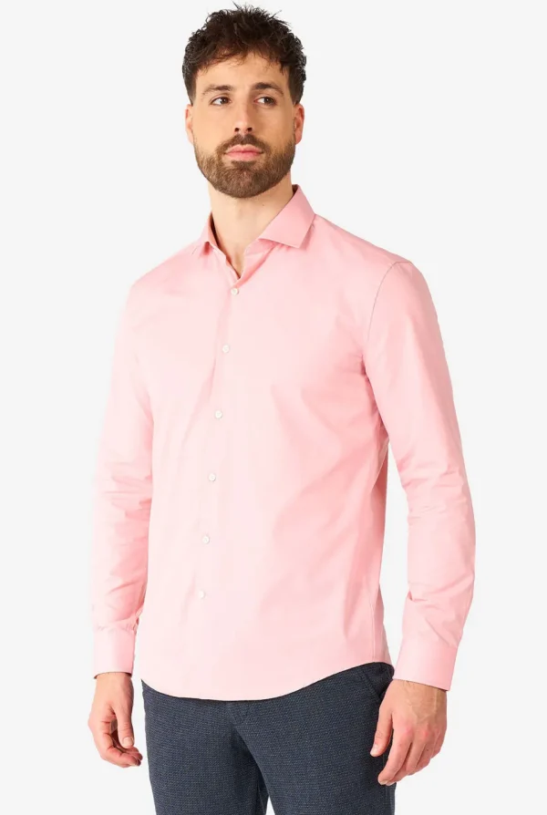 Men OppoSuits Solid Colored Shirts^Lush Blush