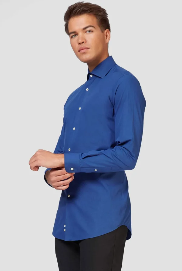 Men OppoSuits Solid Colored Shirts^Navy Royale