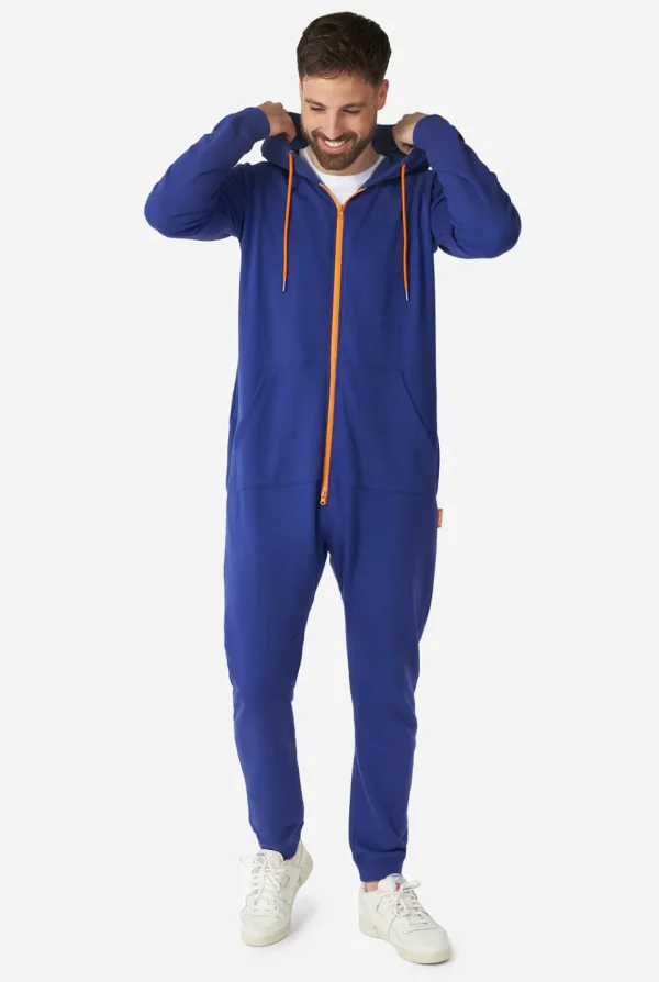 Men OppoSuits Solid Colored Onesies^Navy Royale