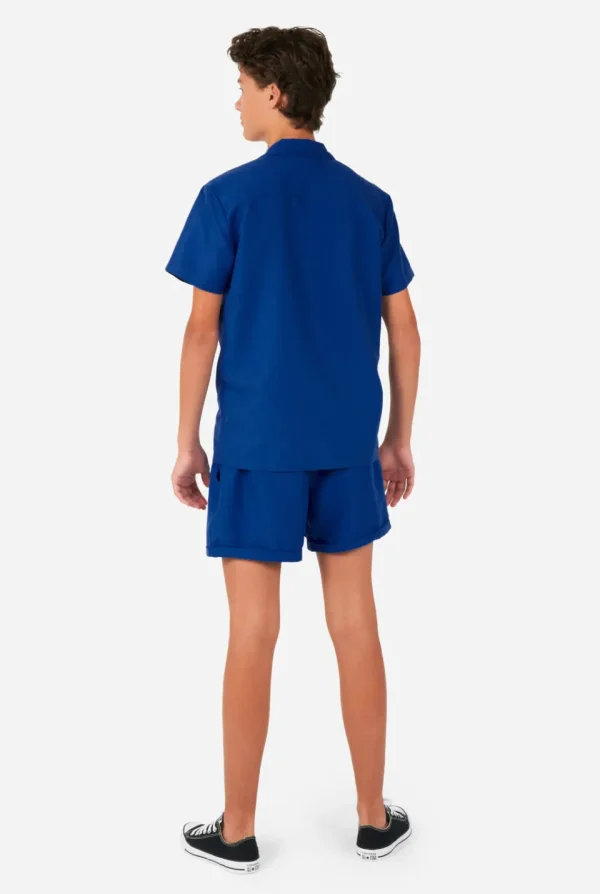 Men OppoSuits Solid Colored Summer Sets^Navy Royale