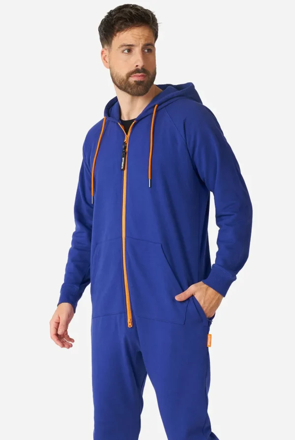 Men OppoSuits Solid Colored Onesies^Navy Royale