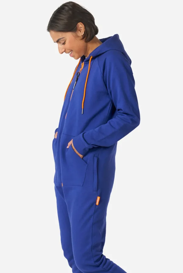 Men OppoSuits Solid Colored Onesies^Navy Royale
