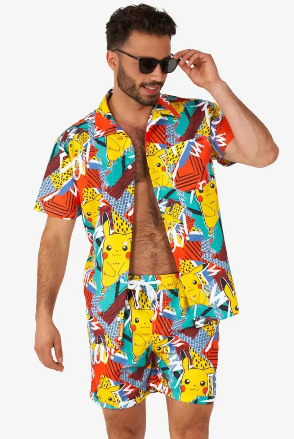 Men OppoSuits Printed Summer Sets^Pika Pikachu