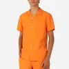 Men OppoSuits Solid Colored Summer Sets^The Orange