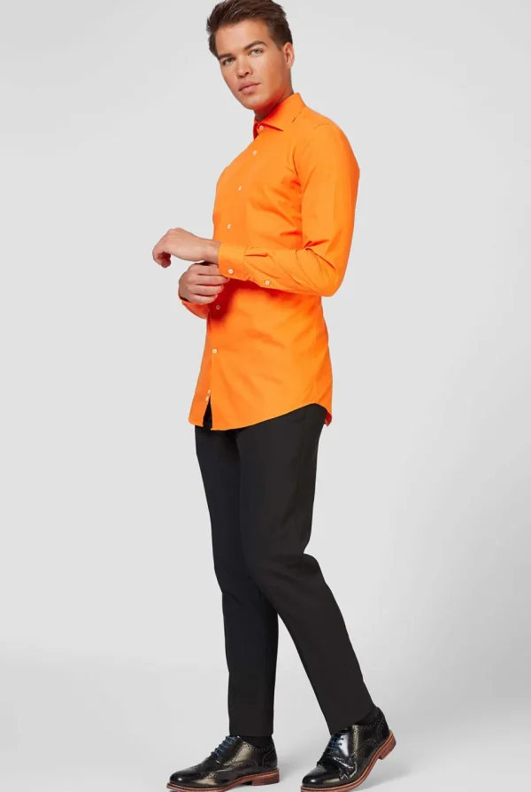 Men OppoSuits Solid Colored Shirts^The Orange