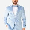 Men OppoSuits Christmas Tuxedos^Vintage Blue Velvet
