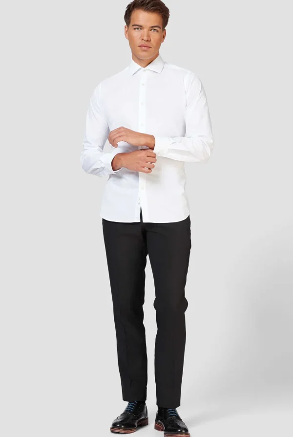 Men OppoSuits Solid Colored Shirts^White Knight