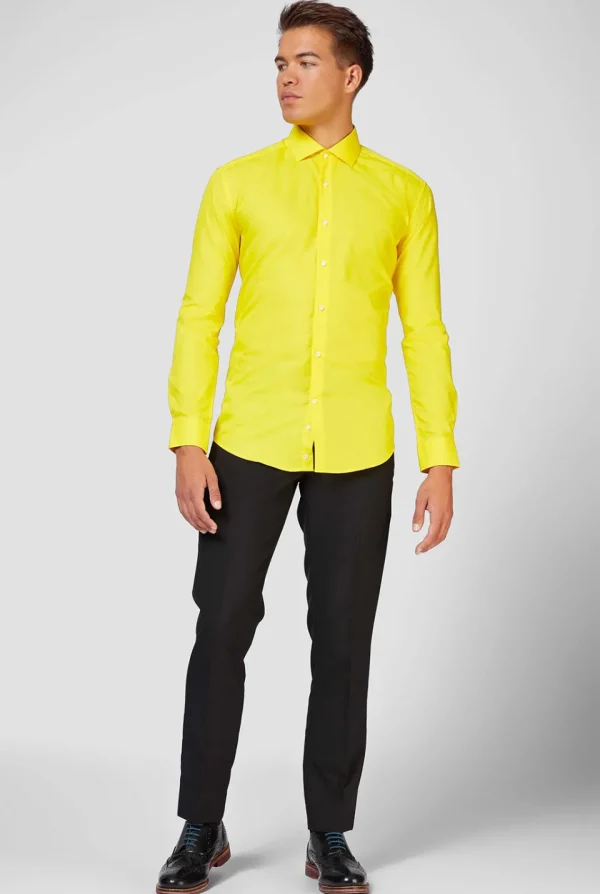 Men OppoSuits Solid Colored Shirts^Yellow Fellow