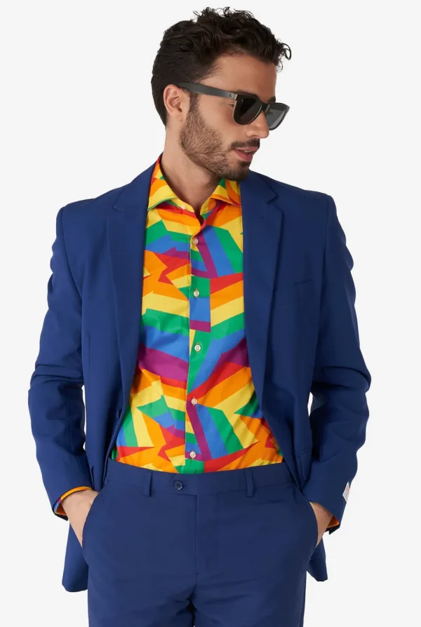 Men OppoSuits Casual Shirts^Zig Zag Rainbow